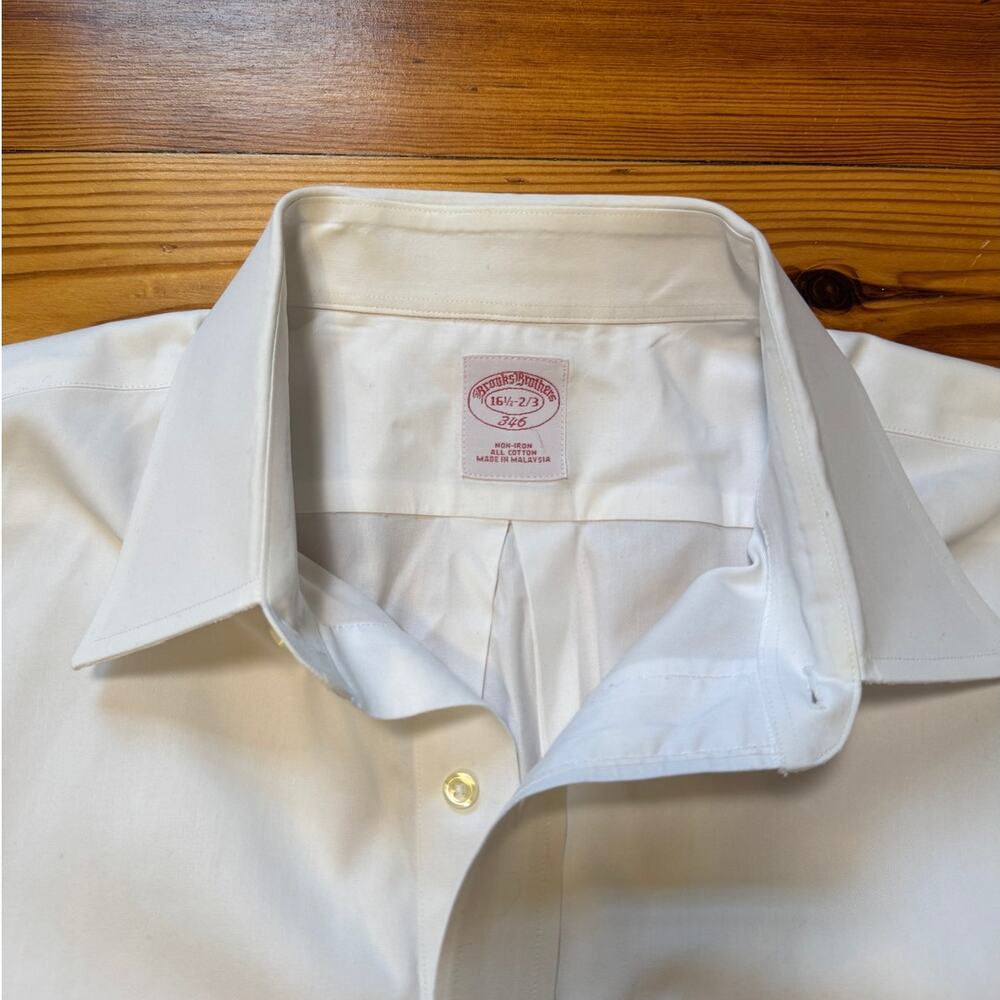 Brooks Brothers White Spread Collar Dress Shirt